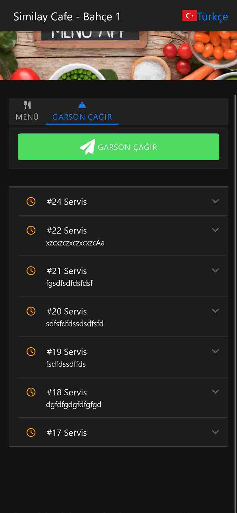 Mobigarson Sipariş Takip Ekranı - Gerçek Zamanlı Sipariş Yönetimi